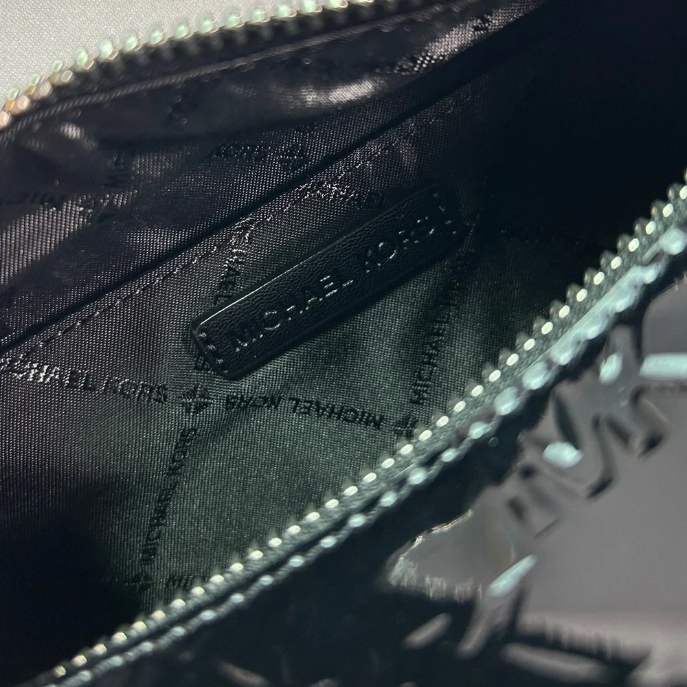 Michael Kors Jet Set Patent Logo Debossed Travel Bag